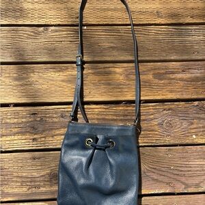 Michael Kors Navy Blue Leather Crossbody Bag